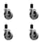 Service Caster 5'' Semi Steel Swivel 1-3/4'' Expanding Stem Caster Set with Brake, 4PK SCC-EX20S515-SSR-TLB-134-4 - alternate 1